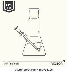 "Stuff for weed smokers" series, vector single icon (logo).  thin line style. EPS 10. 