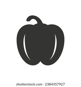 Stuffed Bell Pepper Icon on White Background - Simple Vector Illustration