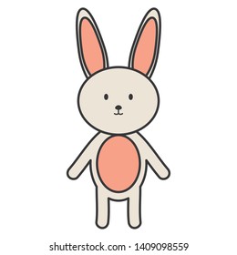 stuffed bunny toy entertainment vector illustration