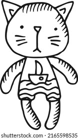 Juguete de gato relleno. Gatito suave y suave