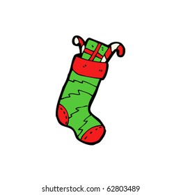 stuffed christmas stocking cartoon