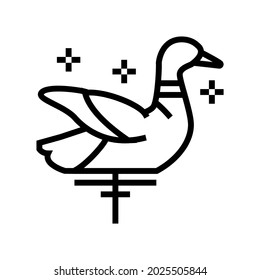 stuffed decoy for duck line icon vector. stuffed decoy for duck sign. isolated contour symbol black illustration