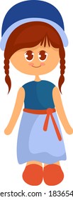 Stuffed doll, illustration, vector on white background