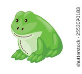 stuffed frog toy icon isolated