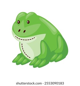 stuffed frog toy icon isolated