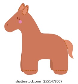 stuffed horse toy icon isolated