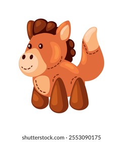 stuffed horse toy icon isolated