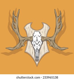 Stuffed moose. Vector illustration.