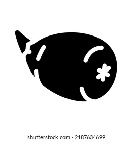 stuffed olive glyph icon vector. stuffed olive sign. isolated symbol illustration