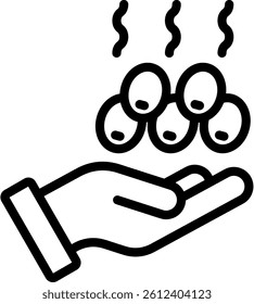 Stuffed Olive Icon Outline Vector Illustration