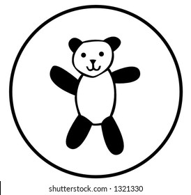 stuffed panda bear toy symbol