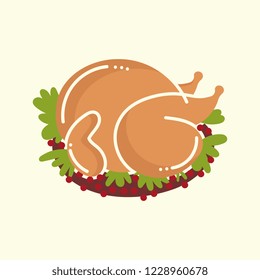 Stuffed roast chicken