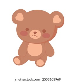 Icono de juguete de oso de peluche aislado