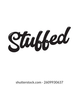 Stuffed text on white background.