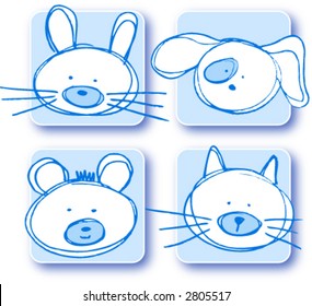 stuffed toy animals for baby celebration - blue