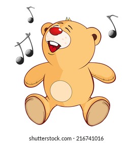 A stuffed toy bear cub cartoon 