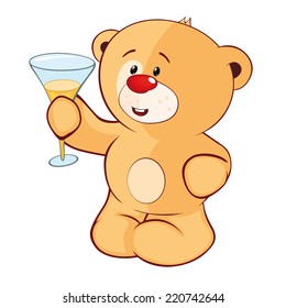 A stuffed toy bear cub cartoon 