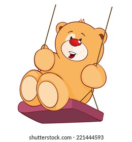 A stuffed toy bear cub cartoon 
