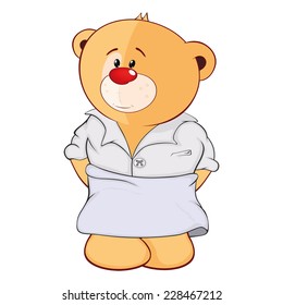 A stuffed toy bear cub cartoon