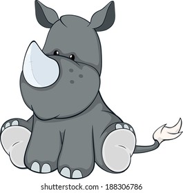 The stuffed toy rhinoceros cartoon 