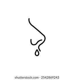 Stuffy nose icon. filled and line stroke icons