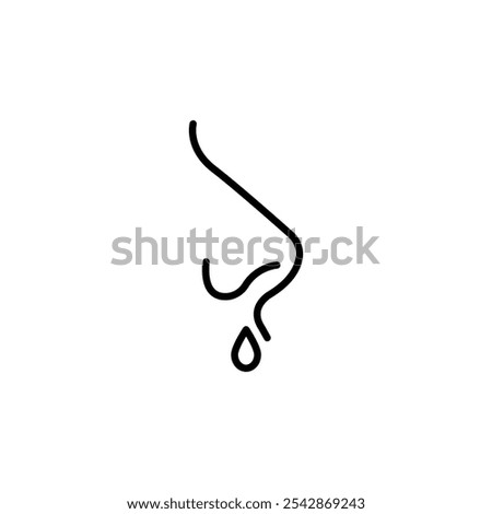 Stuffy nose icon. filled and line stroke icons