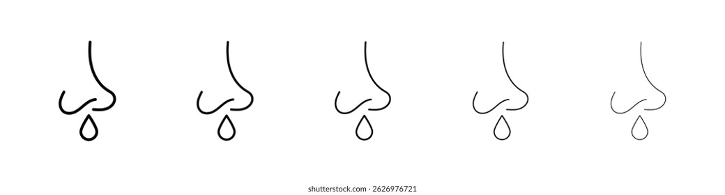 Stuffy nose icon Simple thin line flat symbol