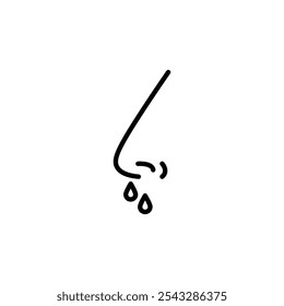 Stuffy nose icon symbol collection on white background.