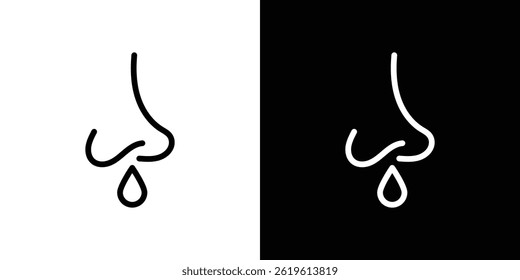 Stuffy nose icon Vector symbol in trendy flat style