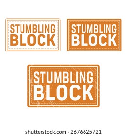 Stumbling Blocks stamp, vector design for use
