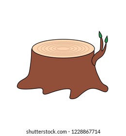 
stump. cartoon style. vector