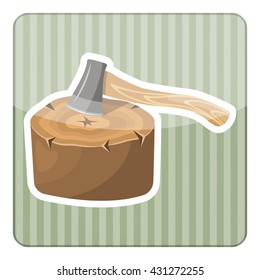 Stump colorful icon