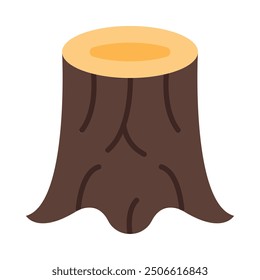 Stump Flat Icon Design For Personal nad Commercial Use