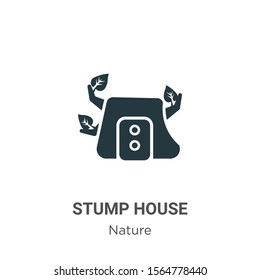 Stump house vector icon on white background. Flat vector stump house icon symbol sign from modern nature collection for mobile concept and web apps design.