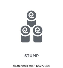 Stump icon. Stump design concept from Camping collection. Simple element vector illustration on white background.