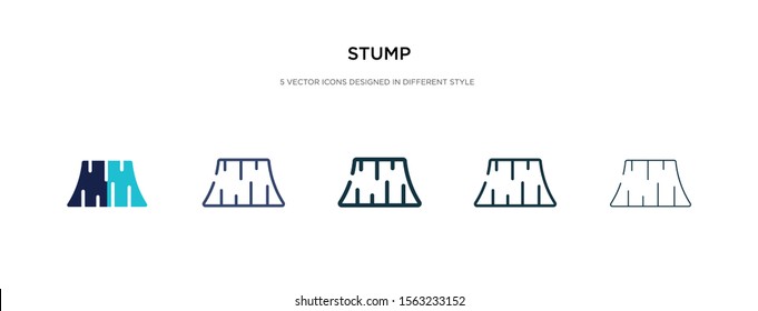 stump icon in different style vector illustration. two colored and black stump vector icons designed in filled, outline, line and stroke style can be used for web, mobile, ui