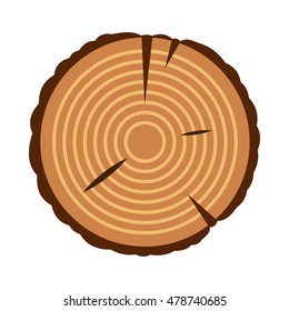 Stump icon in flat style isolated on white background. Tree symbol vector illustration