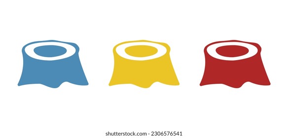 stump icon on a white background, vector illustration