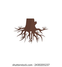 Stumpf-Symbol auf weißem Hintergrund, Vektor-Illustration