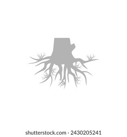 stump icon on a white background, vector illustration