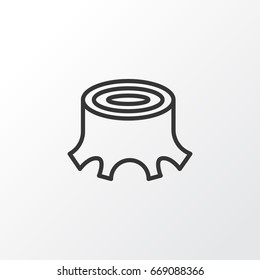 Stump Icon Symbol. Premium Quality Isolated Tree Stub Element In Trendy Style.