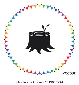 Stump icon, vector design