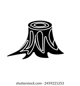 Stump icon vector. Tree Stub illustration sign. Wood symbol or logo.