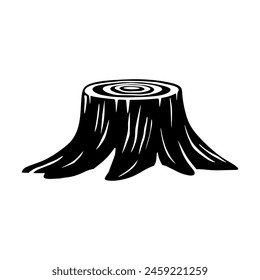 Stump icon vector. Tree Stub illustration sign. Wood symbol or logo.