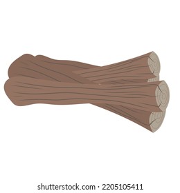 stump. The log is decorative. Interior element. Boho, scandinavian style. Log stand. Vector illustration.