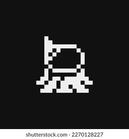 Stump pixel art style icon, emoji, element design for logo, app, web, sticker. Isolated abstract vector illustration. Video game sprite.