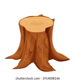 Root Tree Cartoontree Stump Stock Vector (Royalty Free) 441635302 ...