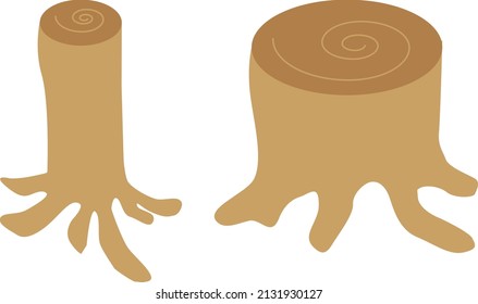 Stump vector and color brown