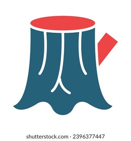 Stump Vector Glyph Two Color Icons For Personal And Commercial Use.

