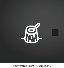 Stump vector icon. Stump concept stroke symbol design. Thin graphic elements vector illustration, outline pattern for your web site design, logo, UI. EPS 10.